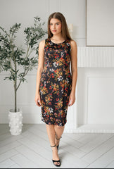 Mesh printed dress